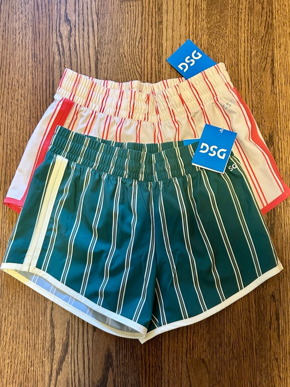 DSG Stride Shorts Bundle Girls M Striped Athletic Running Shorts NWT - Picture 1 of 13